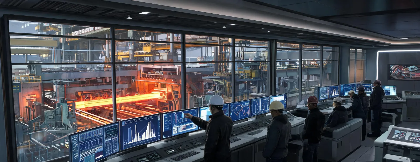 Steel mill control room