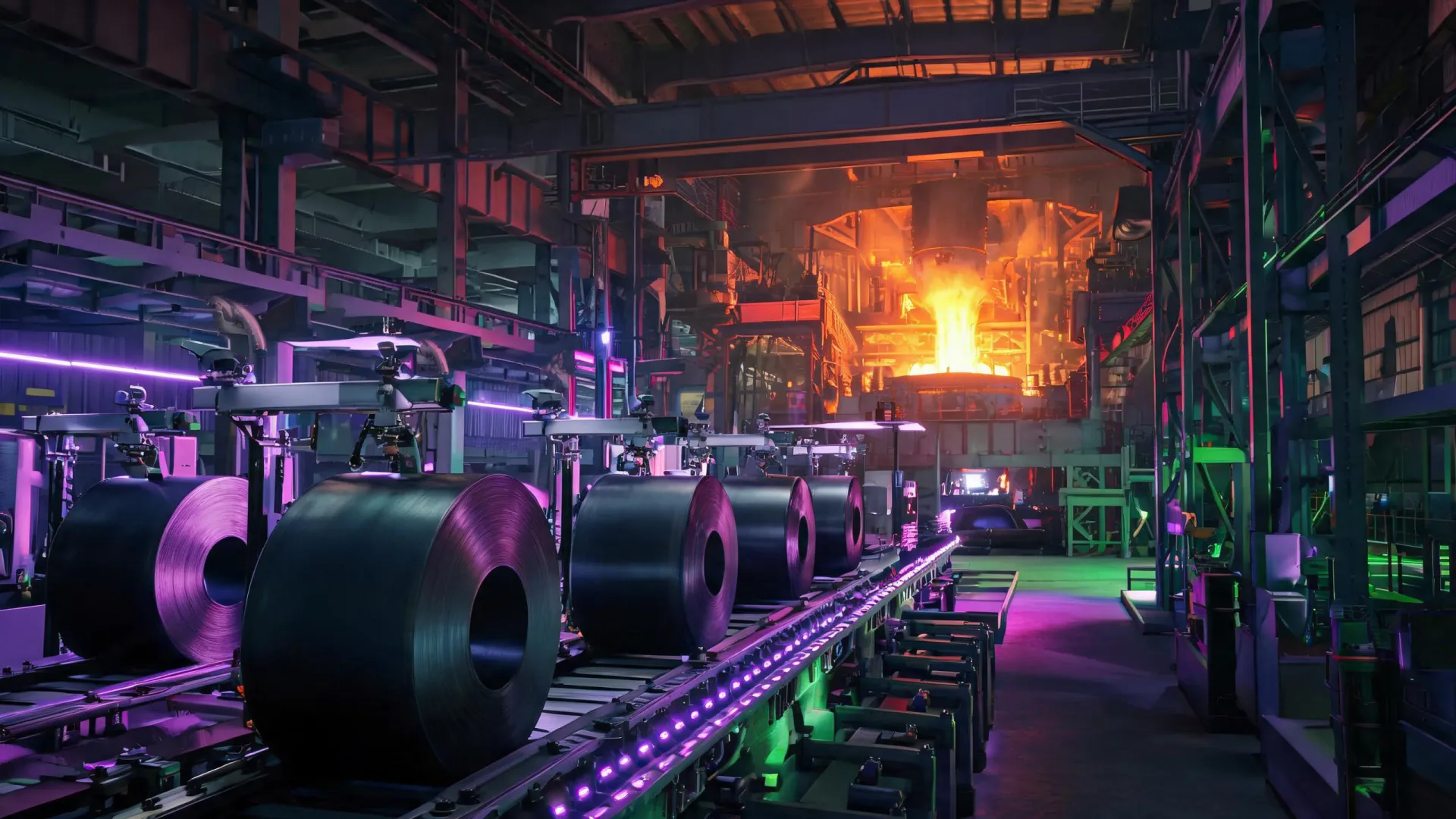 Hot rolled steel and automated inspection line